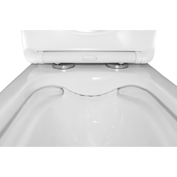 Унитаз-компакт безободковый Azario Kashmir AZ-9143S с тонкой крышкой микролифт - фото 6