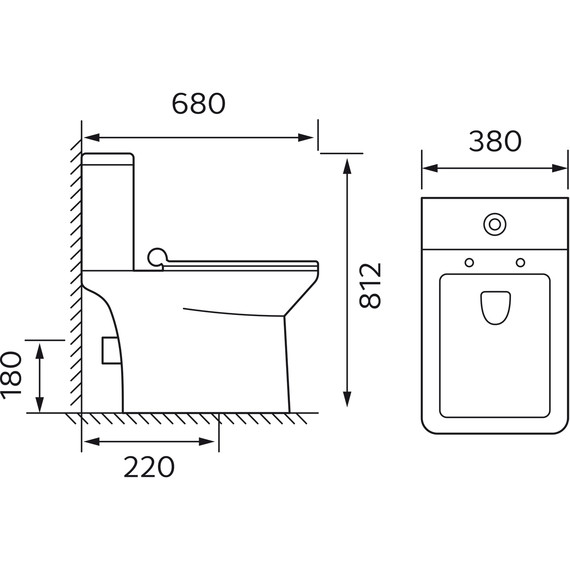 Унитаз-компакт безободковый Azario Glory AZ-49 с тонкой крышкой микролифт - фото 17