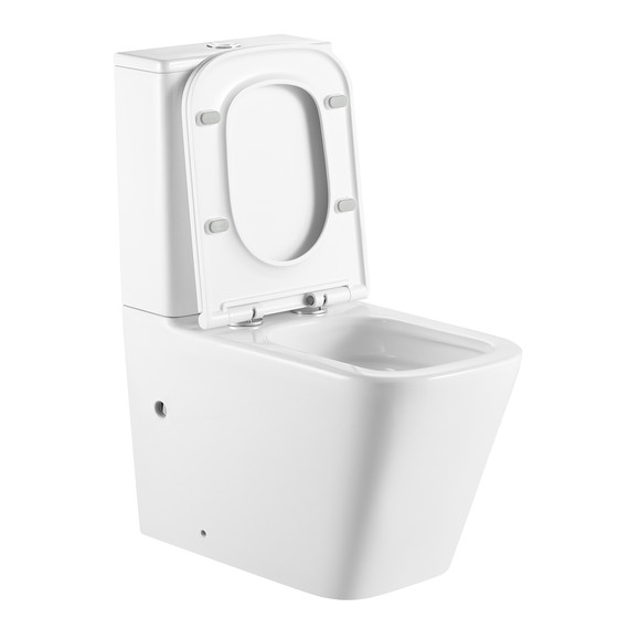 Унитаз-компакт безободковый Azario Terra AZ-6003-A с тонкой крышкой микролифт (Система смыва Торнадо) - фото 3