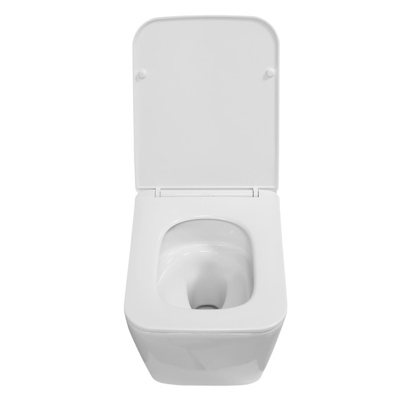 Унитаз подвесной Azario Indor AZ-9004WT с тонкой крышкой микролифт (Система смыва Торнадо) - фото 5