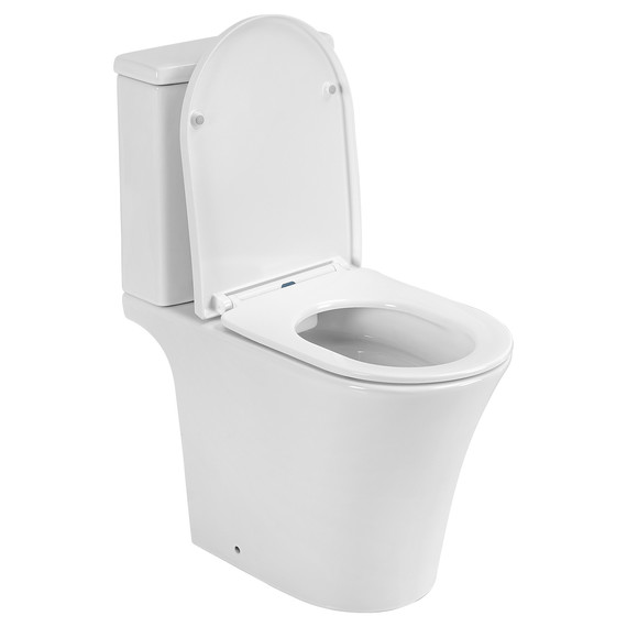 Унитаз-компакт безободковый Azario Vise AZ-1343BT с тонкой крышкой микролифт - фото 4