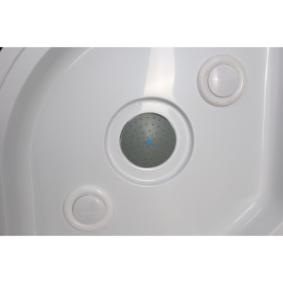 Душевая кабина Niagara Eco 120x80 см NG-4512-14L BLACK, с мелким поддоном 13 см, профиль хром матовый, стекло тонированное (безсиликоновая сборка) - фото 6