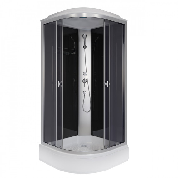 Душевая кабина Niagara Eco 90x90см NG-3504-14BLACK со средний поддоном 26см, стекло мозаика, профиль матовый хром (безсиликоновая сборка) - фото 6