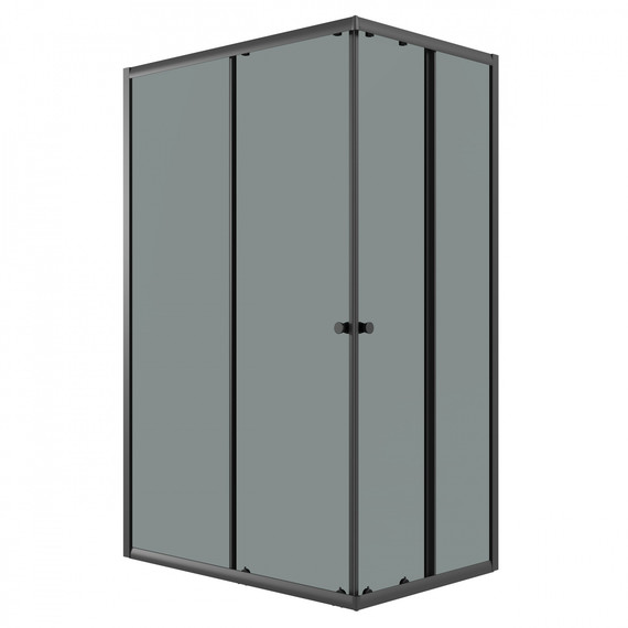 Душевое ограждение Niagara Eco 120x90 см NG-1129-14QT, профиль черный, стекло тонированное - фото 6