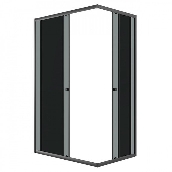 Душевое ограждение Niagara Eco 120x90 см NG-1129-14QT, профиль черный, стекло тонированное - фото 5