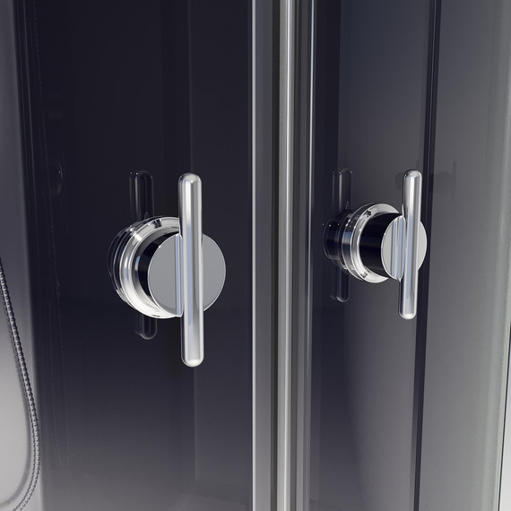 Душевая кабина Niagara Eco 90x90 см NG-7508-14BLACK, профиль хром матовый, стекло мозаика (безсиликоновая сборка) - фото 12