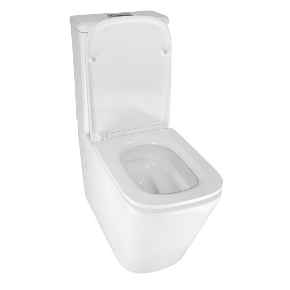 Унитаз-компакт безободковый Azario Etereo AZ-8203 с тонкой крышкой микролифт (Система смыва Торнадо) - фото 4