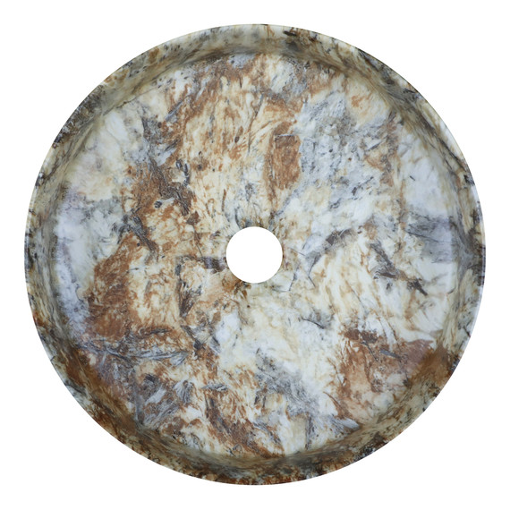 Раковина-чаша Azario 35 см AZ-3134-M830, коричневый мрамор - фото 2