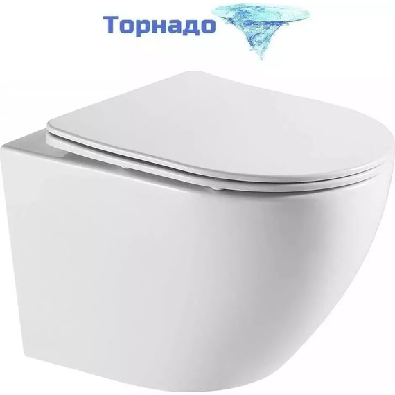 Инсталляция с подвесным унитазом комплект: Grohe Rapid SL 38772001 с подвесным безободковым унитазом Azario Grado AZ-0046-UQ1 сиденье микролифт, крепление, кнопка смыва хром (система смыва Торнадо) - фото 2