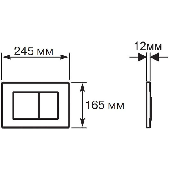 Кнопка смыва Azario Forte AZ-100-022F, чёрный матовый - фото 2
