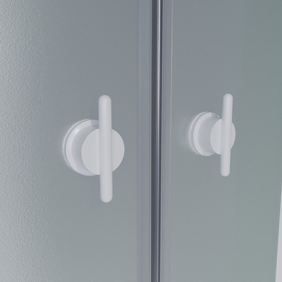 Душевая кабина Niagara 90x70 см P90/70/40R/MT/BK, с высоким поддоном 40см, профиль белый, стекло матовое, (безсиликоновая сборка) - фото 4