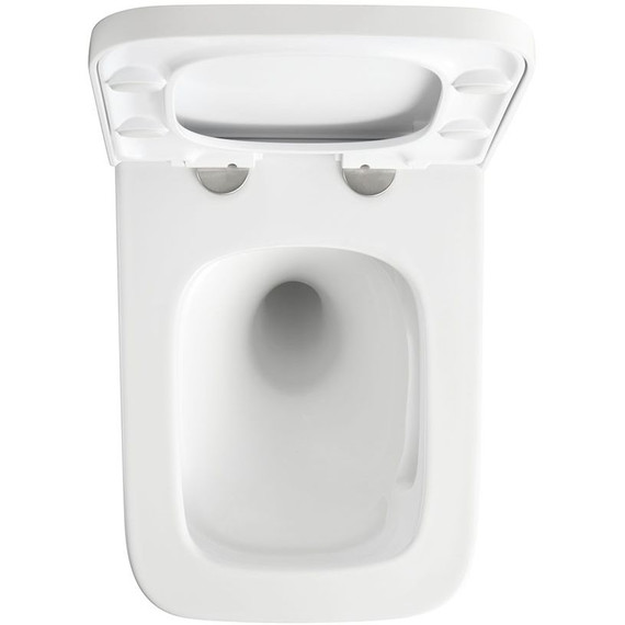 Унитаз подвесной безободковый Veconi Pulo VPU-51T (Система смыва торнадо) с тонкой крышкой микролифт - фото 2