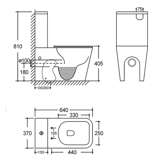Унитаз-компакт безободковый Azario Etereo AZ-8203 с тонкой крышкой микролифт (Система смыва Торнадо) - фото 18