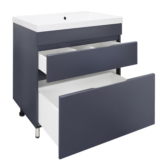 Тумба напольная с раковиной Azario Эстима 80 см CS00094597, графит - фото 2