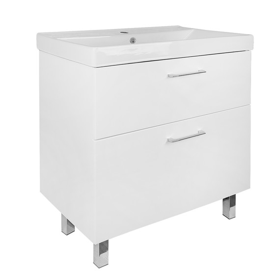 Тумба напольная с раковиной Azario Ника 70 см CS00089990, белый глянцевый - фото 2