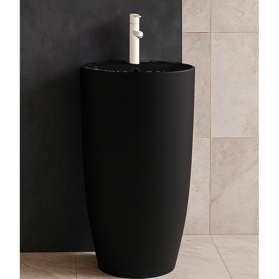 Раковина напольная Azario Tea 45 см AZ-M30149MB, чёрный - фото 4