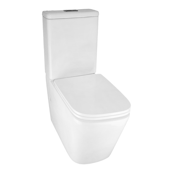 Унитаз-компакт безободковый Azario Etereo AZ-8203 с тонкой крышкой микролифт (Система смыва Торнадо) - фото 3