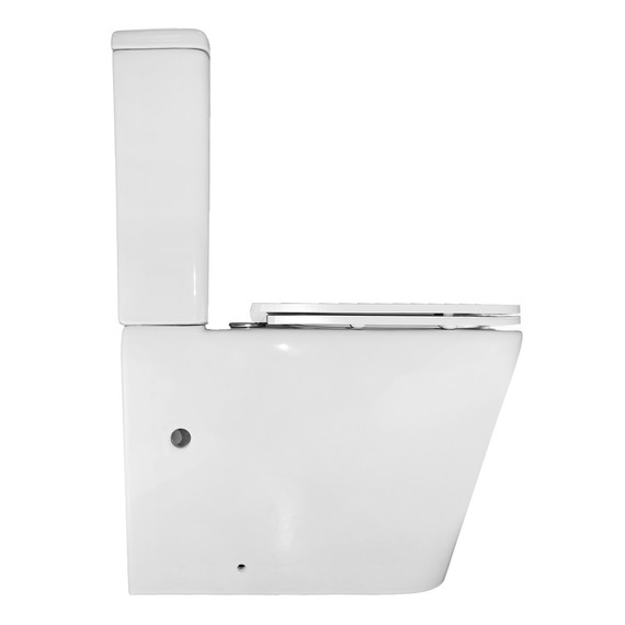 Унитаз-компакт безободковый Azario Etereo AZ-8203 с тонкой крышкой микролифт (Система смыва Торнадо) - фото 14