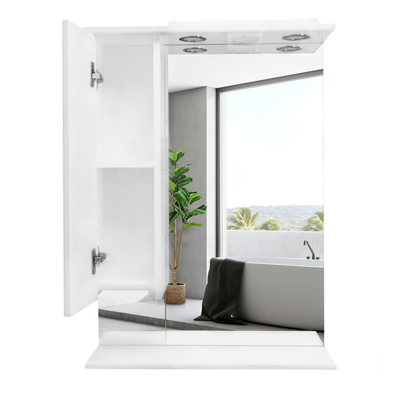 Зеркало-шкаф Azario Эстима 60 см L CS00094630, белый - фото 2