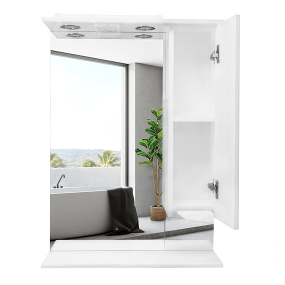 Зеркало-шкаф Azario Эстима 60 см R CS00094631, белый - фото 2