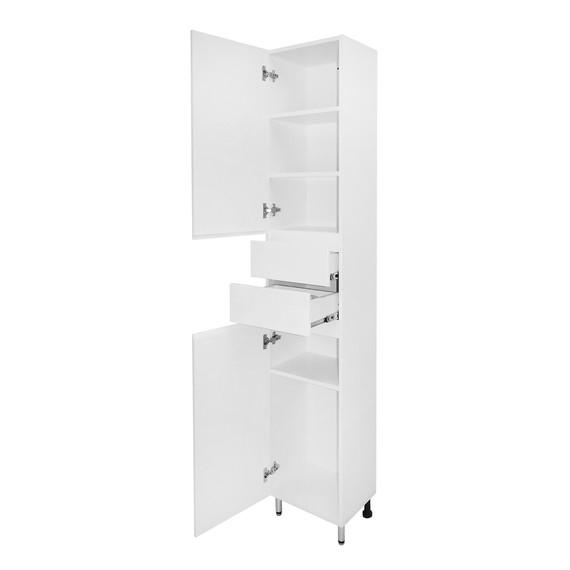 Пенал напольный Azario Эстима 35 см L CS00094554, белый глянцевый - фото 2