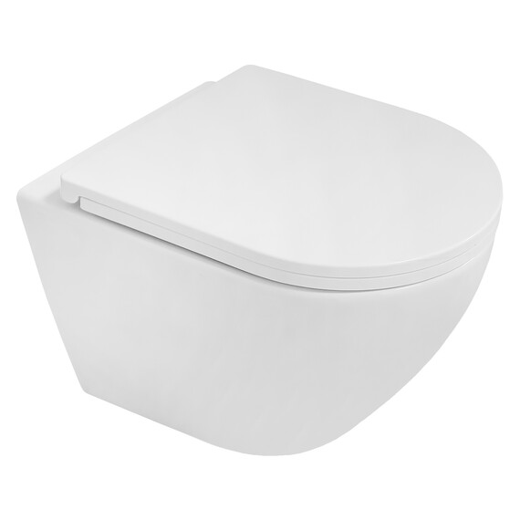 Унитаз подвесной Azario Blanco AZ-9003WT с тонкой крышкой микролифт (Система смыва Торнадо) - фото 2