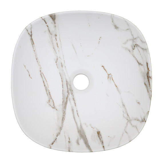 Раковина-чаша Azario 37 см AZ-2184+M845, светлый мрамор - фото 3