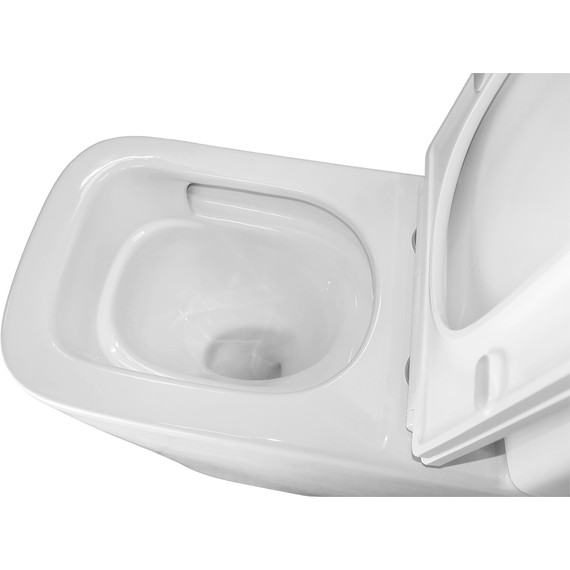 Унитаз-компакт безободковый Azario Etereo AZ-8203 с тонкой крышкой микролифт (Система смыва Торнадо) - фото 7