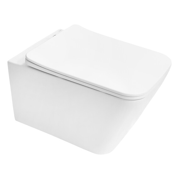 Унитаз подвесной Azario Indor AZ-9004WT с тонкой крышкой микролифт (Система смыва Торнадо) - фото 2