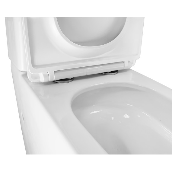 Унитаз-компакт безободковый Azario Etereo AZ-8203 с тонкой крышкой микролифт (Система смыва Торнадо) - фото 6