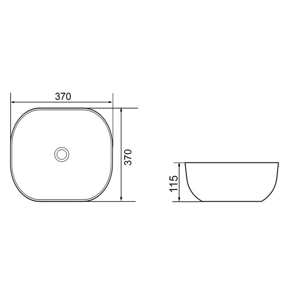 Раковина-чаша Azario 37 см AZ-2184+M845, светлый мрамор - фото 4