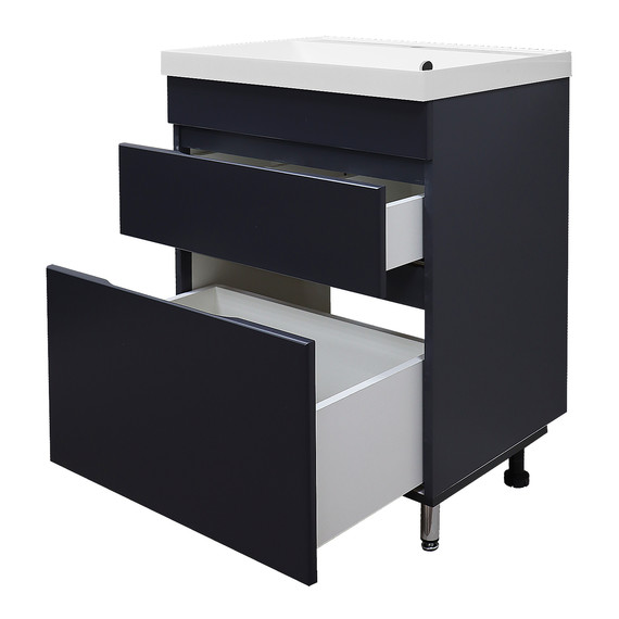 Тумба напольная с раковиной Azario Эстима 60 см CS00094593, графит - фото 2