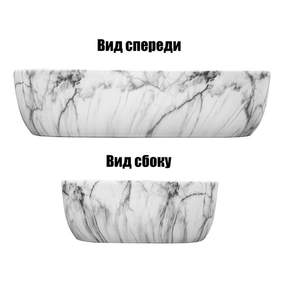 Раковина-чаша Azario 60 см AZ-2143-P-M805, тёмный мрамор - фото 4