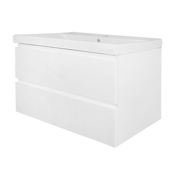 Тумба подвесная с раковиной Azario Мила 80 см CS00091365, белый матовый - фото 2