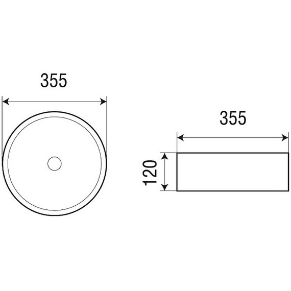 Раковина-чаша Azario 35 см AZ-3134-M830, коричневый мрамор - фото 5