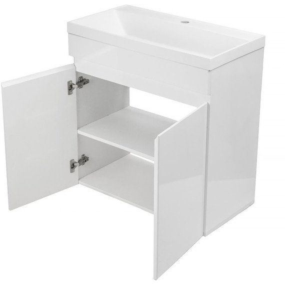 Тумба напольная с раковиной AN Сабина 60H 60 см, белый - фото 5
