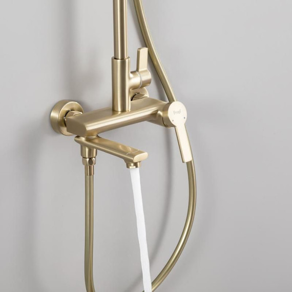 Душевая стойка Frap H88 F2488-3, золото сатин - фото 15