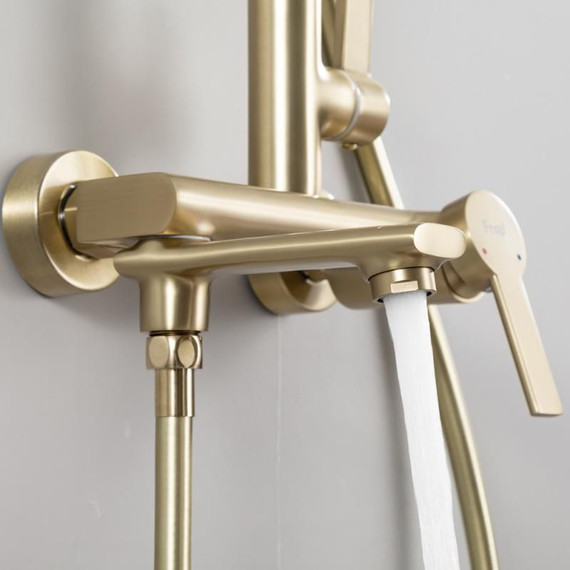 Душевая стойка Frap H88 F2488-3, золото сатин - фото 16