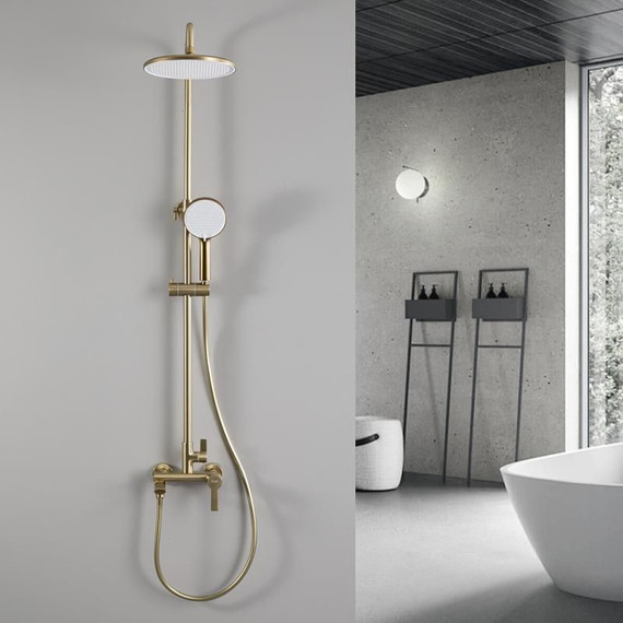 Душевая стойка Frap H88 F2488-3, золото сатин - фото 3