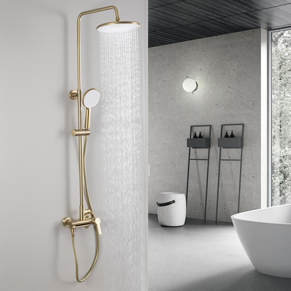 Душевая стойка Frap H88 F2488-3, золото сатин - фото 4