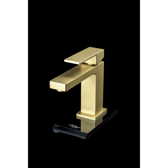 Смеситель для раковины Boheme Qubic 471-MG, золото матовое - фото 2