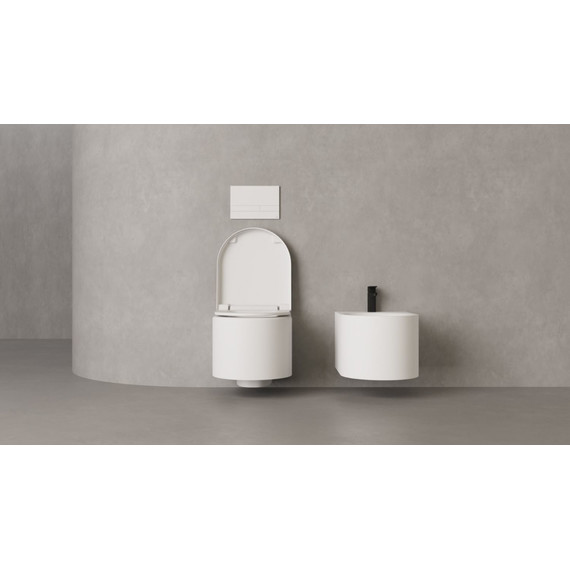 Унитаз подвесной безободковый Salini Gemelli 240121KSM с крышкой микролифт (S-Stone) белый матовый - фото 5