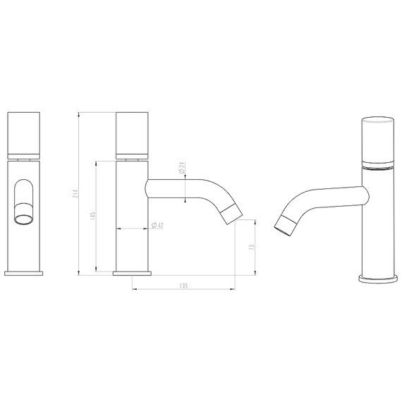 Смеситель для раковины Boheme Stick 121-GB.2, золото - фото 2