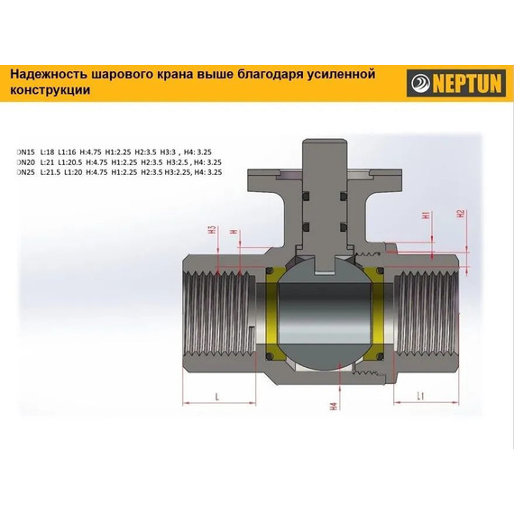 Кран шаровой с электроприводом Neptun PROFI 220В 1/2" Нептун Профи кран шаровый 100035693300 - фото 3