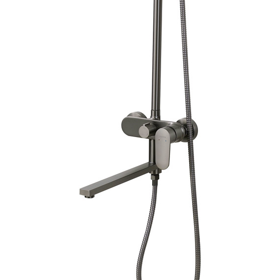 Душевая стойка Aquatek Ника AQ2840BGM, оружейная сталь - фото 3