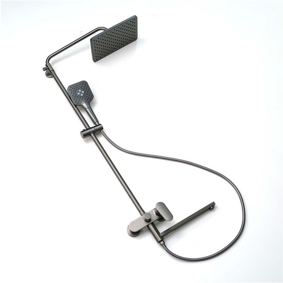 Душевая стойка Aquatek Ника AQ2840BGM, оружейная сталь - фото 4