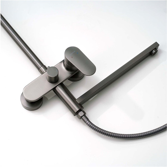 Душевая стойка Aquatek Ника AQ2840BGM, оружейная сталь - фото 5