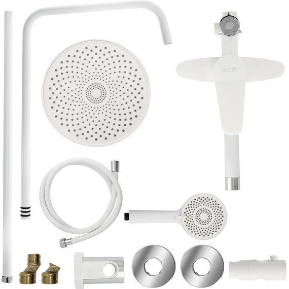 Душевая стойка Brimix 3054, белый (материал абс пластик) - фото, картинка 6 Душевая стойка Brimix 3054, белый (материал абс пластик) - фото 6