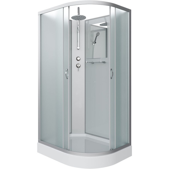 Душевая кабина Niagara Classic 120x80 см NG-3312-14LBKT, серебро/матовое (безсиликоновая сборка) - фото 2