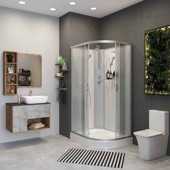 Душевая кабина Niagara Classic 120x80 см NG-3312-14LBKT, серебро/матовое (безсиликоновая сборка) - фото 3